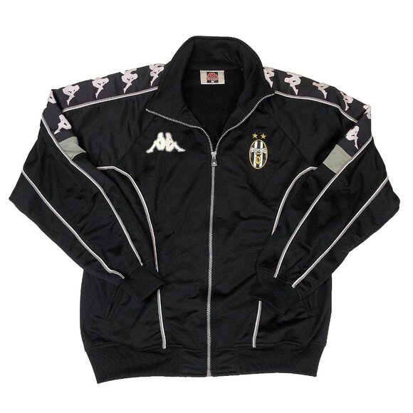 Kappa Juventus Team Warm Up Black Zip Jacket Size Men’s Size Medium Serie A - Picture 1 of 11